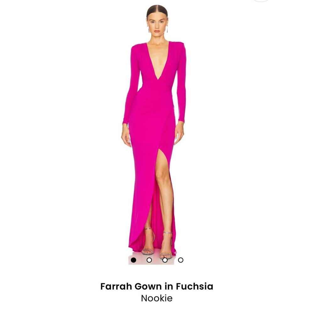 Nookie Farrah Gown Dress Fuchsia Medium NWT